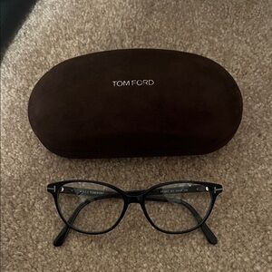 Tom Ford Black Eyewear with Brown Case